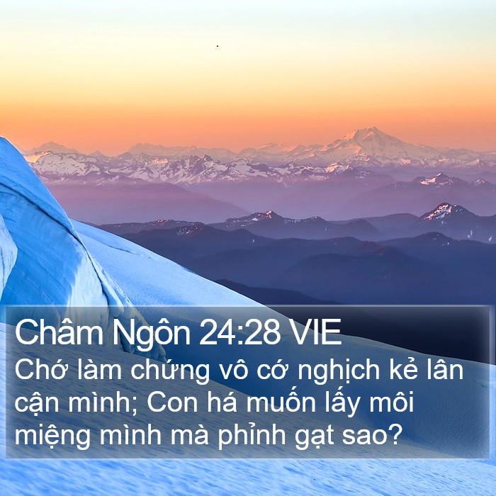 Châm Ngôn 24:28 VIE Bible Study