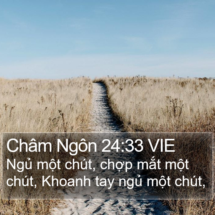 Châm Ngôn 24:33 VIE Bible Study