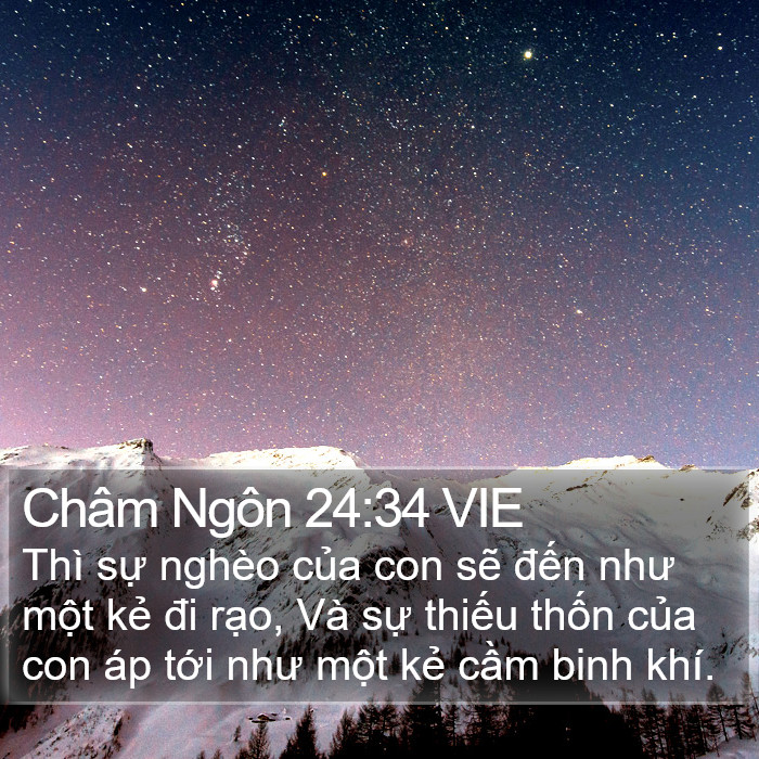 Châm Ngôn 24:34 VIE Bible Study