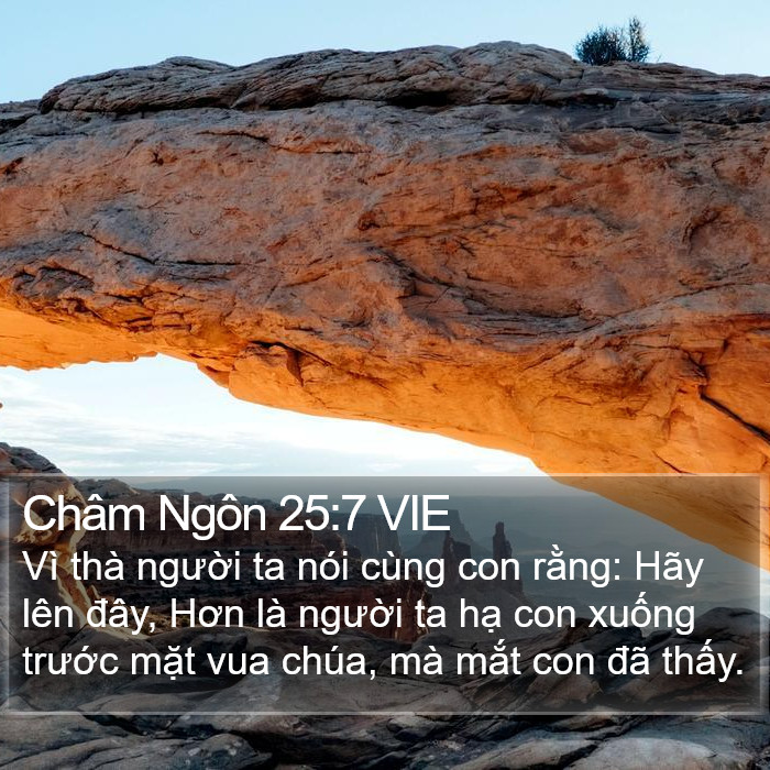 Châm Ngôn 25:7 VIE Bible Study