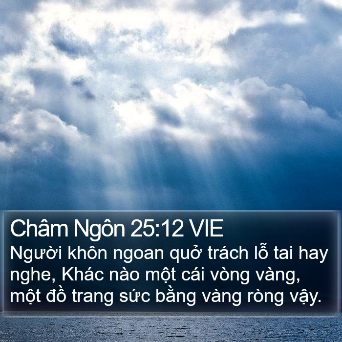 Châm Ngôn 25:12 VIE Bible Study