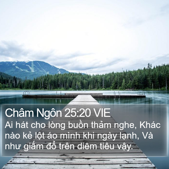 Châm Ngôn 25:20 VIE Bible Study
