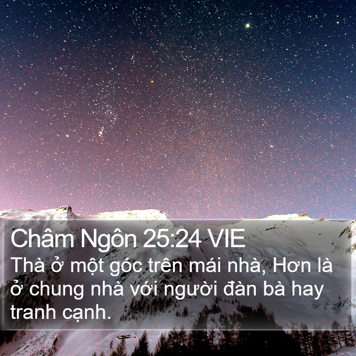 Châm Ngôn 25:24 VIE Bible Study