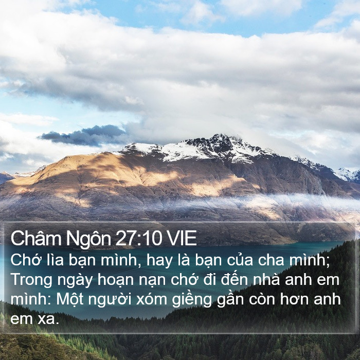Châm Ngôn 27:10 VIE Bible Study