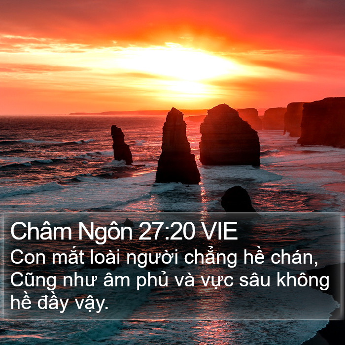Châm Ngôn 27:20 VIE Bible Study