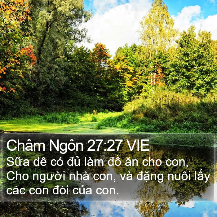 Châm Ngôn 27:27 VIE Bible Study