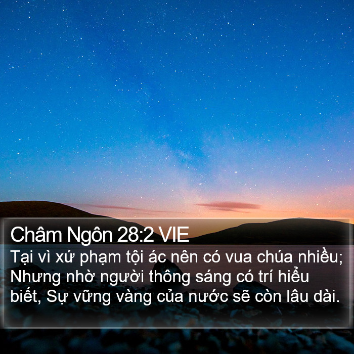 Châm Ngôn 28:2 VIE Bible Study