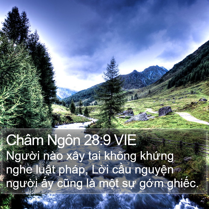 Châm Ngôn 28:9 VIE Bible Study