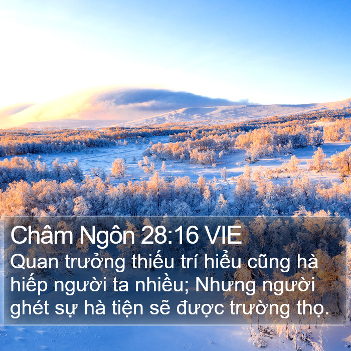 Châm Ngôn 28:16 VIE Bible Study
