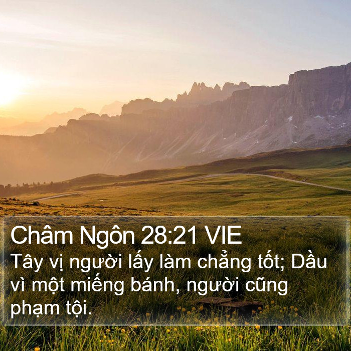 Châm Ngôn 28:21 VIE Bible Study