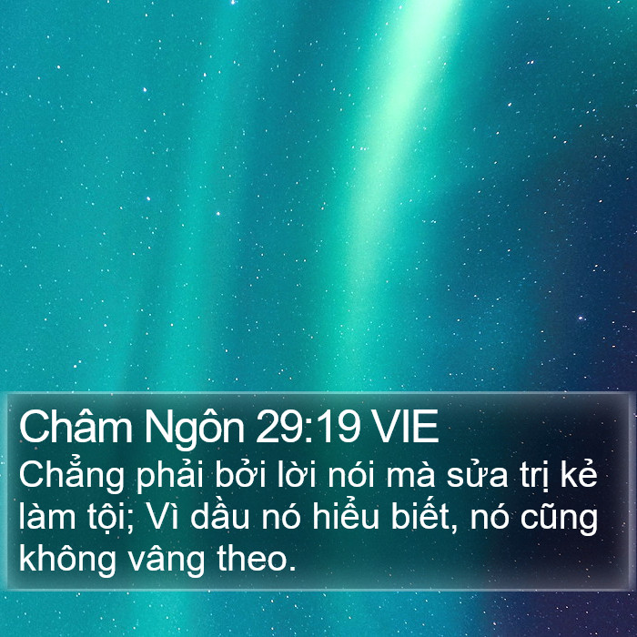 Châm Ngôn 29:19 VIE Bible Study