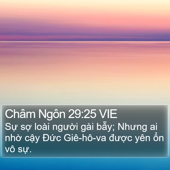 Châm Ngôn 29:25 VIE Bible Study