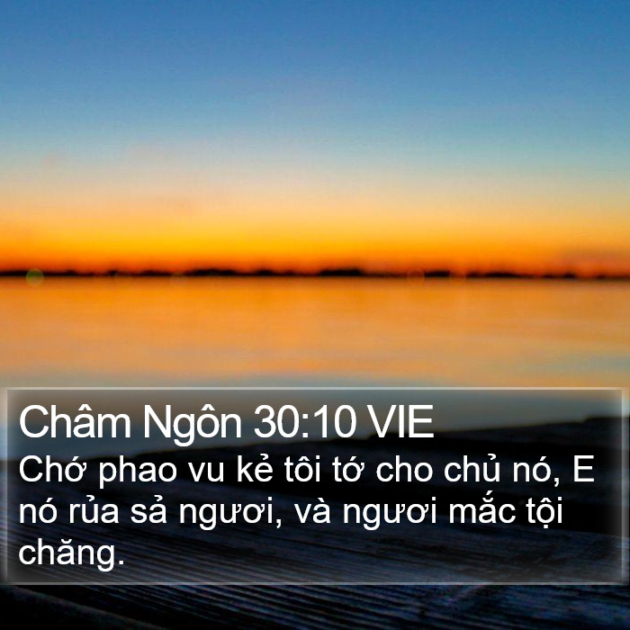 Châm Ngôn 30:10 VIE Bible Study