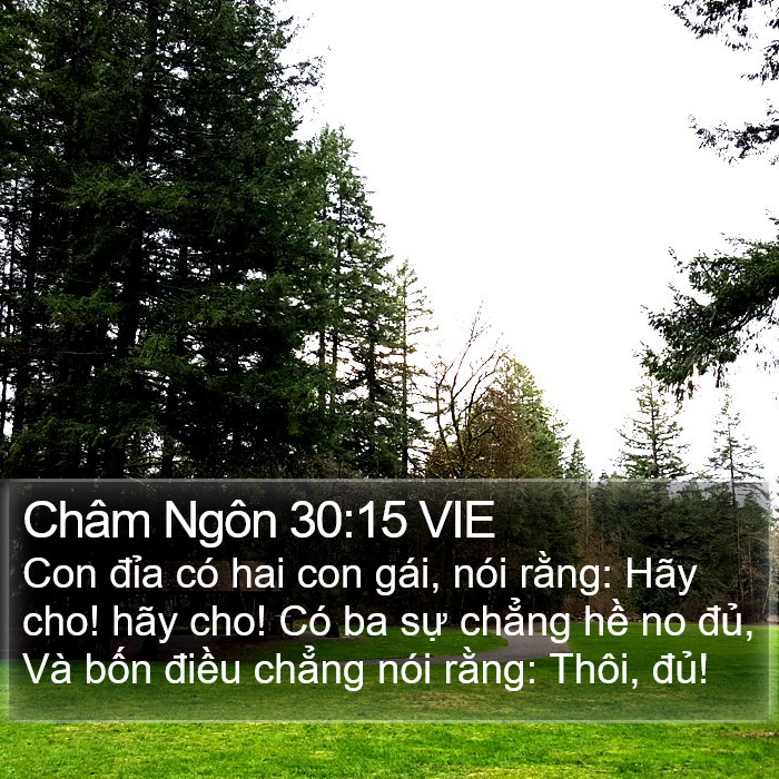 Châm Ngôn 30:15 VIE Bible Study