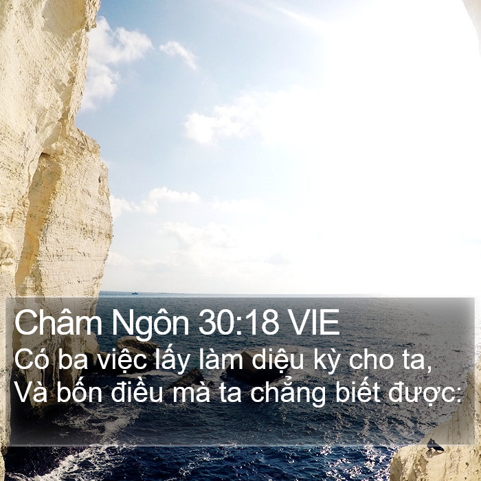 Châm Ngôn 30:18 VIE Bible Study