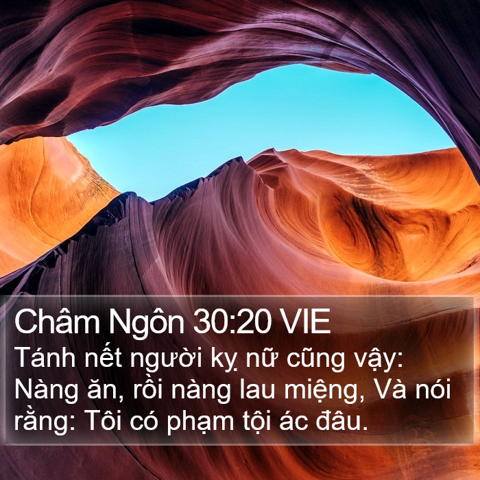 Châm Ngôn 30:20 VIE Bible Study