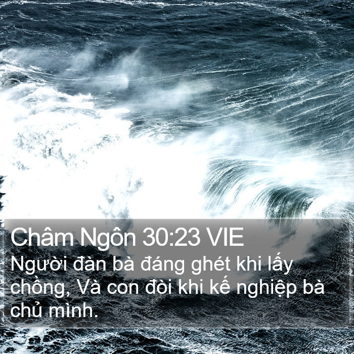 Châm Ngôn 30:23 VIE Bible Study