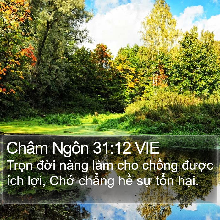 Châm Ngôn 31:12 VIE Bible Study