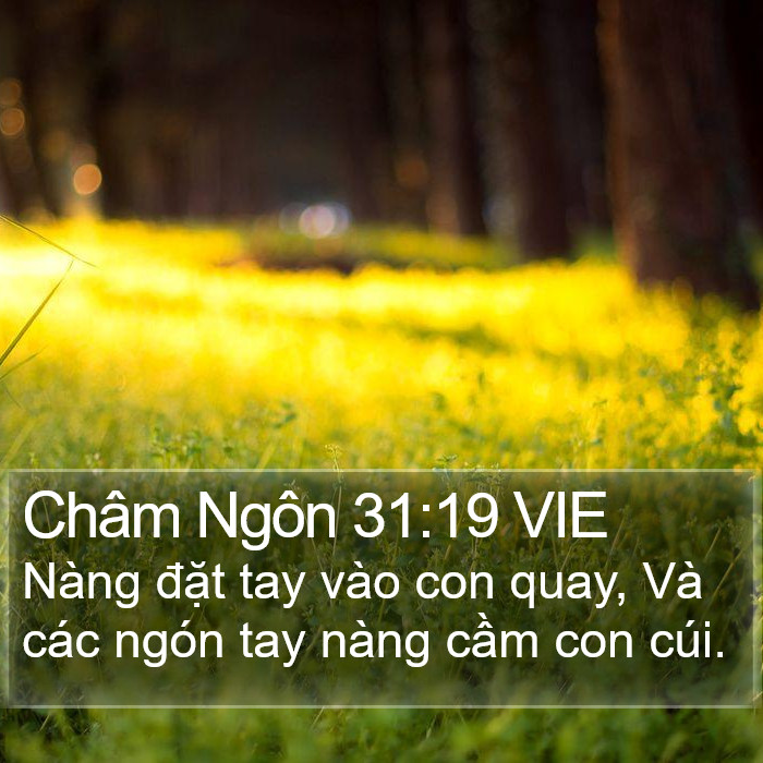 Châm Ngôn 31:19 VIE Bible Study