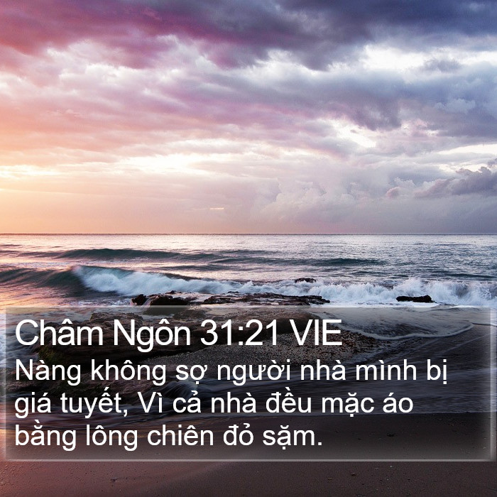 Châm Ngôn 31:21 VIE Bible Study