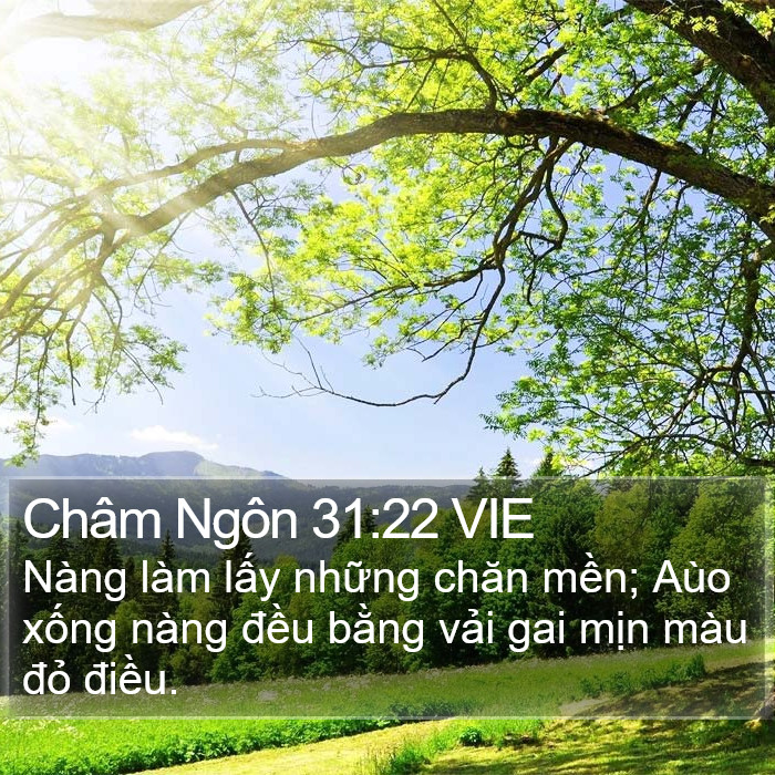 Châm Ngôn 31:22 VIE Bible Study