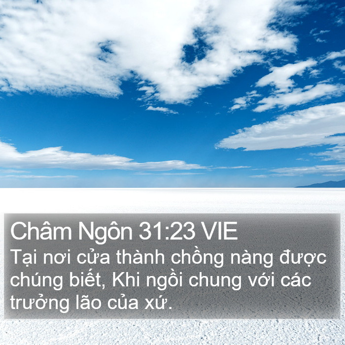 Châm Ngôn 31:23 VIE Bible Study