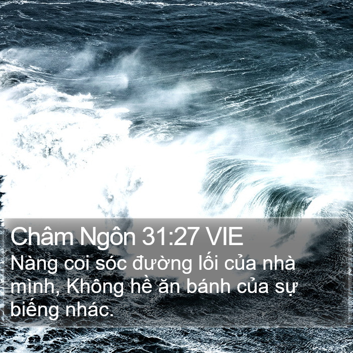 Châm Ngôn 31:27 VIE Bible Study