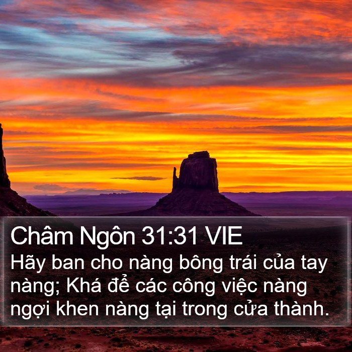 Châm Ngôn 31:31 VIE Bible Study