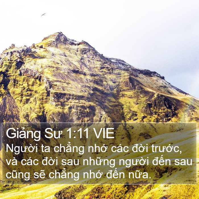 Giảng Sư 1:11 VIE Bible Study