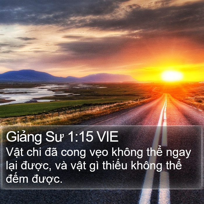 Giảng Sư 1:15 VIE Bible Study