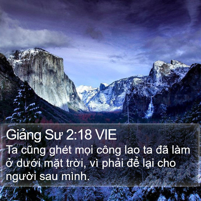 Giảng Sư 2:18 VIE Bible Study