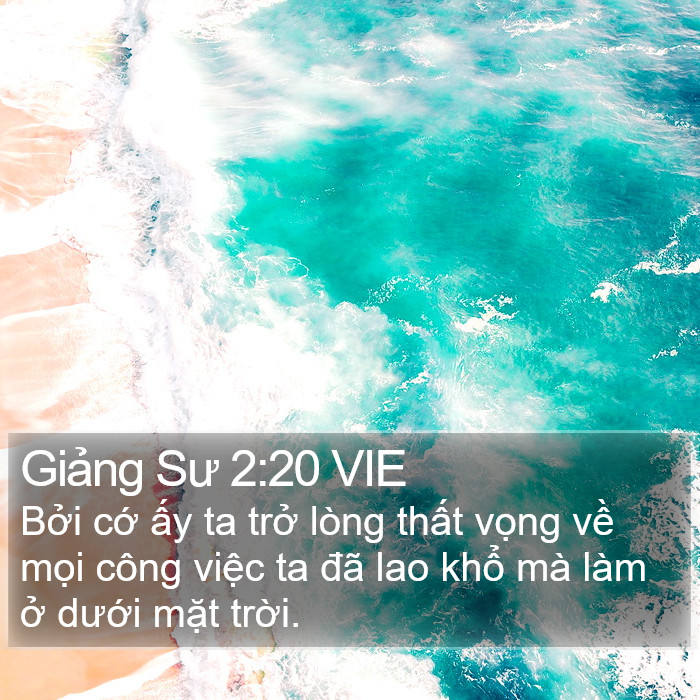 Giảng Sư 2:20 VIE Bible Study