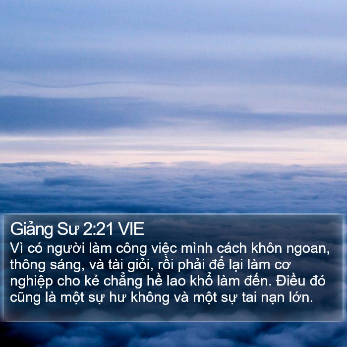 Giảng Sư 2:21 VIE Bible Study