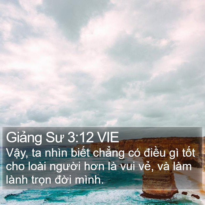 Giảng Sư 3:12 VIE Bible Study