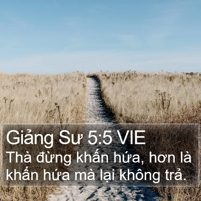 Giảng Sư 5:5 VIE Bible Study