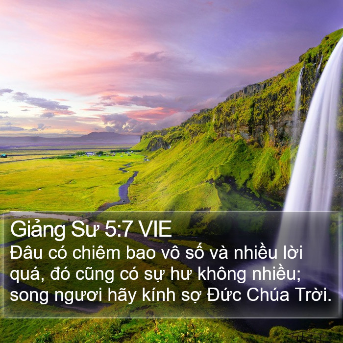 Giảng Sư 5:7 VIE Bible Study