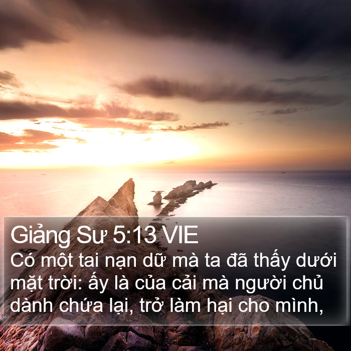 Giảng Sư 5:13 VIE Bible Study