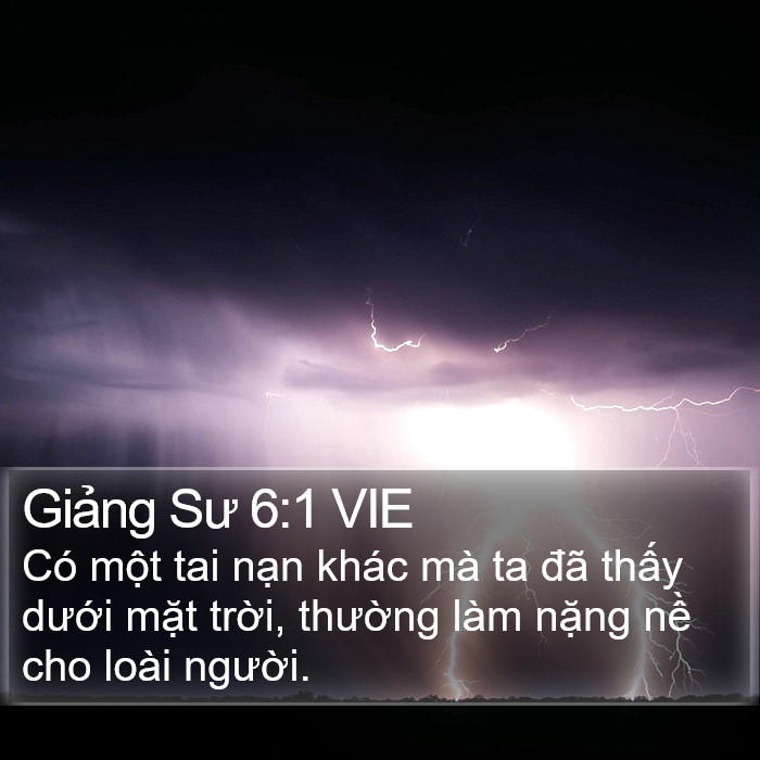 Giảng Sư 6:1 VIE Bible Study