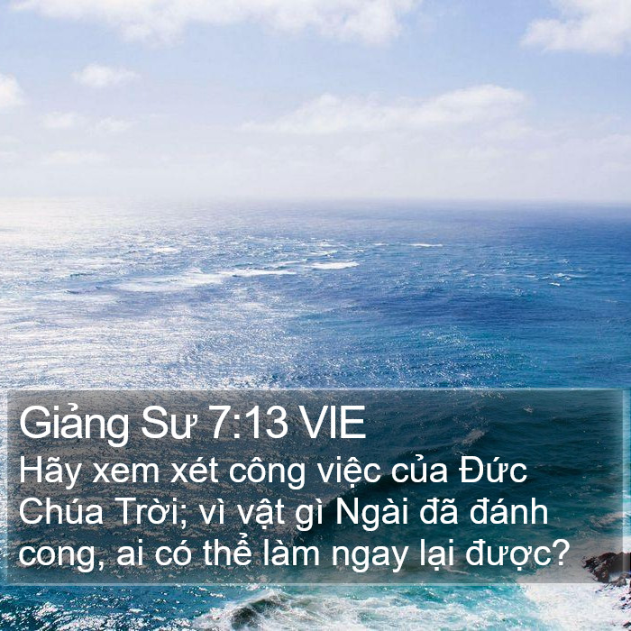 Giảng Sư 7:13 VIE Bible Study