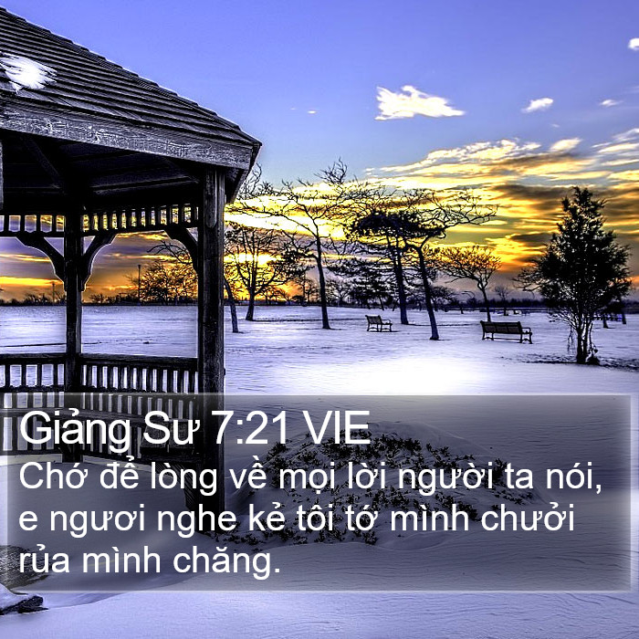 Giảng Sư 7:21 VIE Bible Study