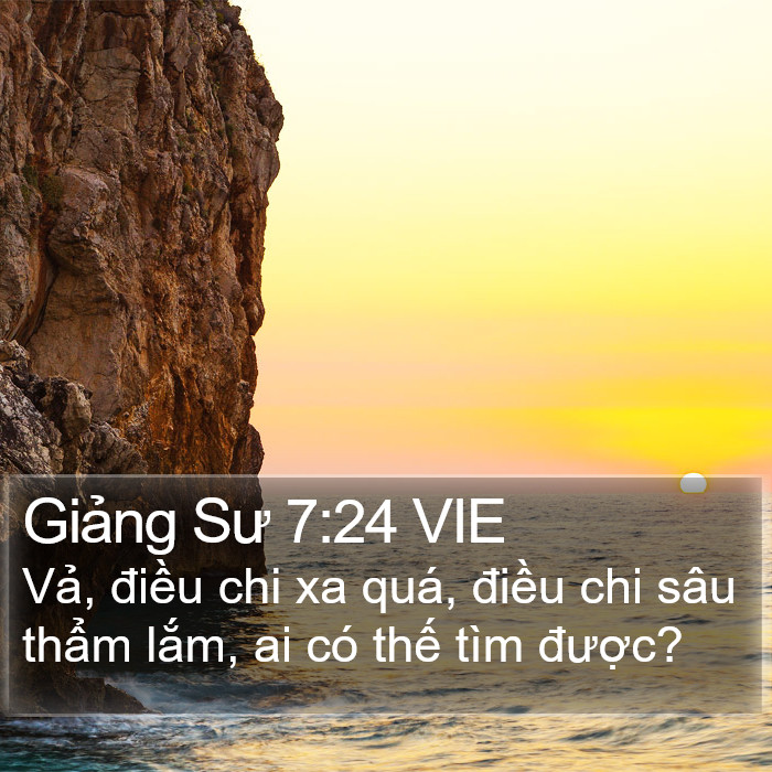 Giảng Sư 7:24 VIE Bible Study