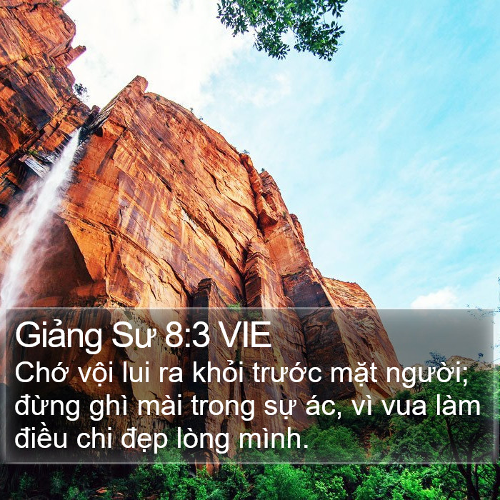 Giảng Sư 8:3 VIE Bible Study