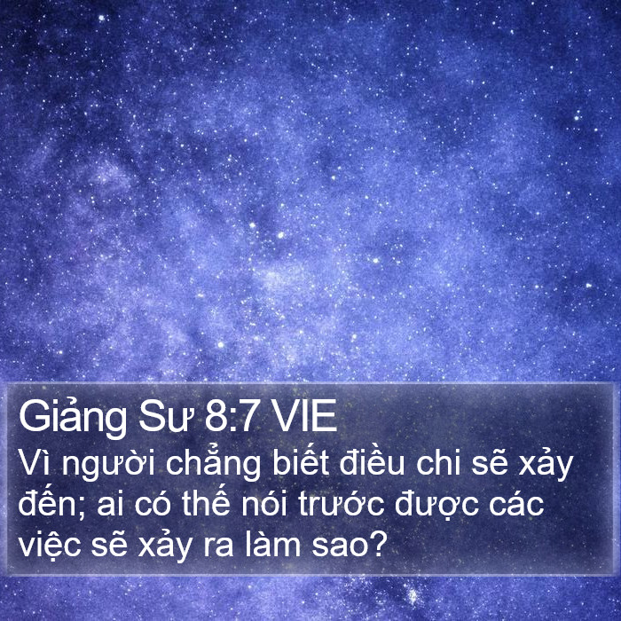 Giảng Sư 8:7 VIE Bible Study