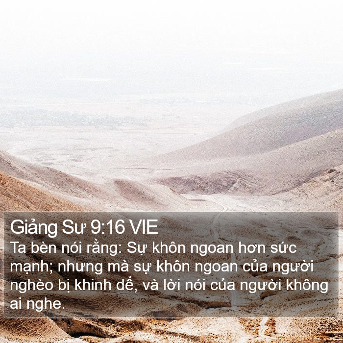 Giảng Sư 9:16 VIE Bible Study