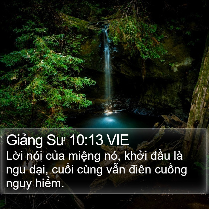Giảng Sư 10:13 VIE Bible Study