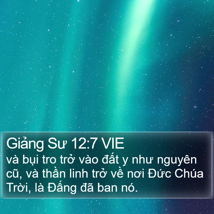 Giảng Sư 12:7 VIE Bible Study