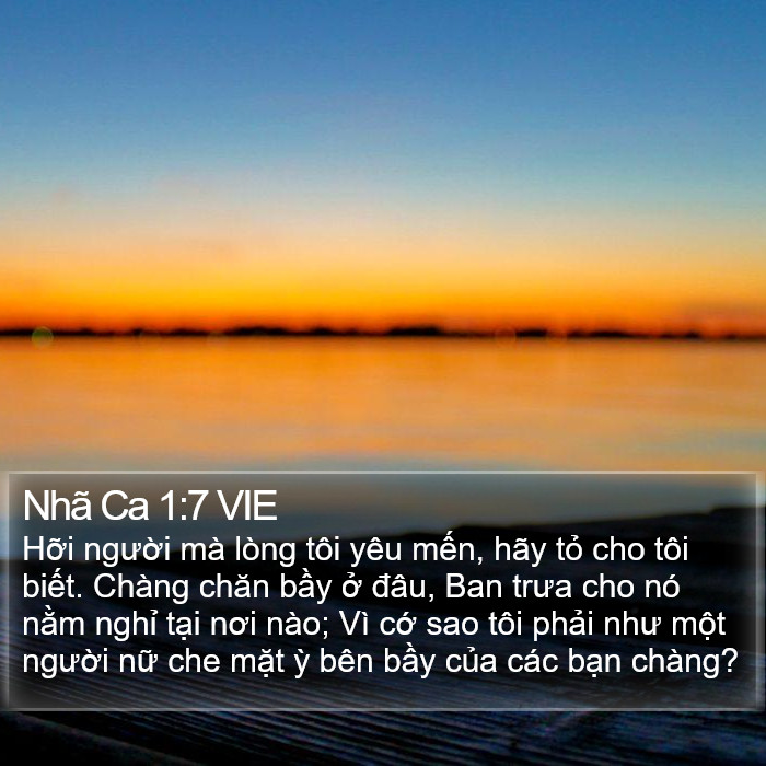 Nhã Ca 1:7 VIE Bible Study