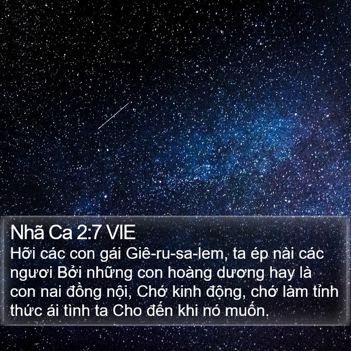 Nhã Ca 2:7 VIE Bible Study