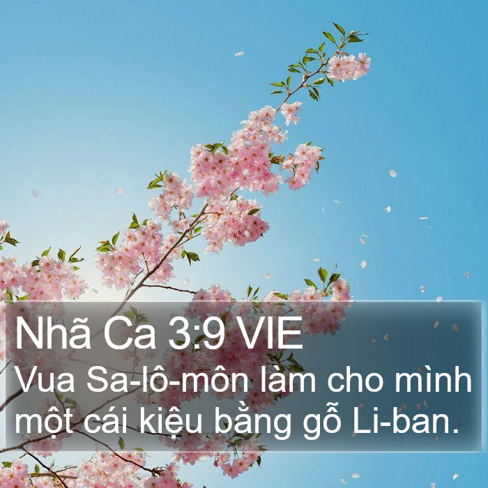 Nhã Ca 3:9 VIE Bible Study