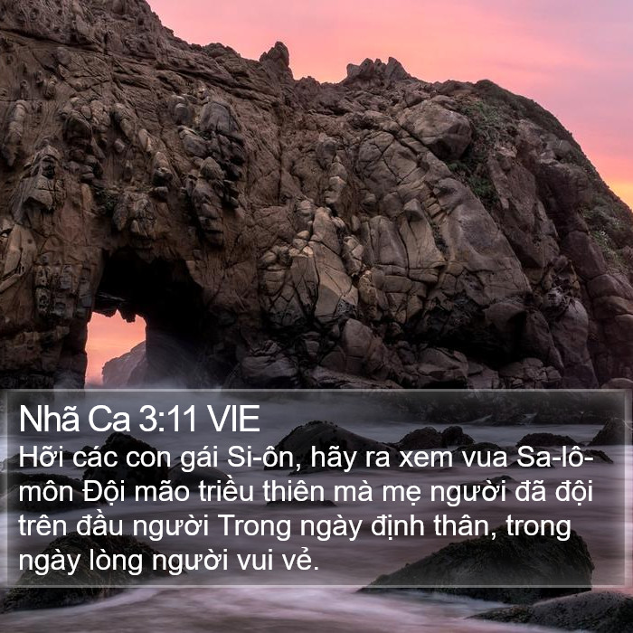 Nhã Ca 3:11 VIE Bible Study